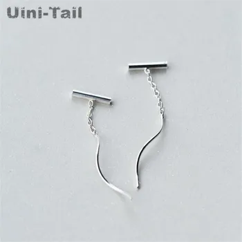 

Uini-Tail hot new 925 sterling silver Korean simple silver word geometric earrings personality fashion temperament earrings
