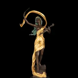 Искусство Ремесла Меди Чисто ручной работы западных искусств скрипач Классической скульптуры бронзовые фигурки художественных промыслов