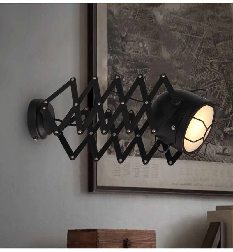 

Artpad Loft Retro Vintage Wall Lamp 110V 220V LED Adjustable Black Ceiling Lamp Light Indoor Bar Hotel Restaurant Home Lighting