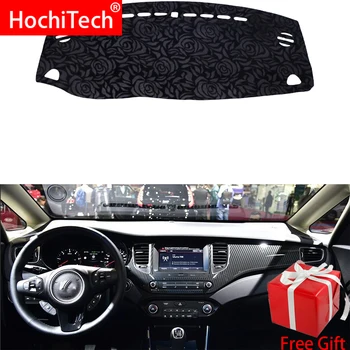 

Rose Pattern Non-slip Dashmat Dash Mat Dashboard Cover Pad Cover Carpet Car Sticker for kia carens 2013 2014-2016 Car Styling