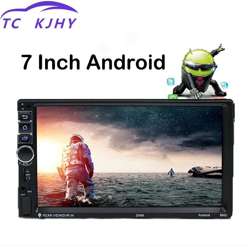 

2 Din Car Radio Player 7 Inch Android Touch Screen Navigation Reverse Camera Stereo Sound GPS WIFI Bluetooth Steer Wheel Control