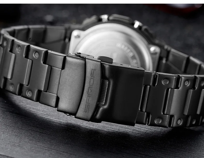 Спортивные мужские часы водонепроницаемые повседневные часы из нержавеющей стали цифровые наручные часы военные часы мужские часы Erkek Kol Saati