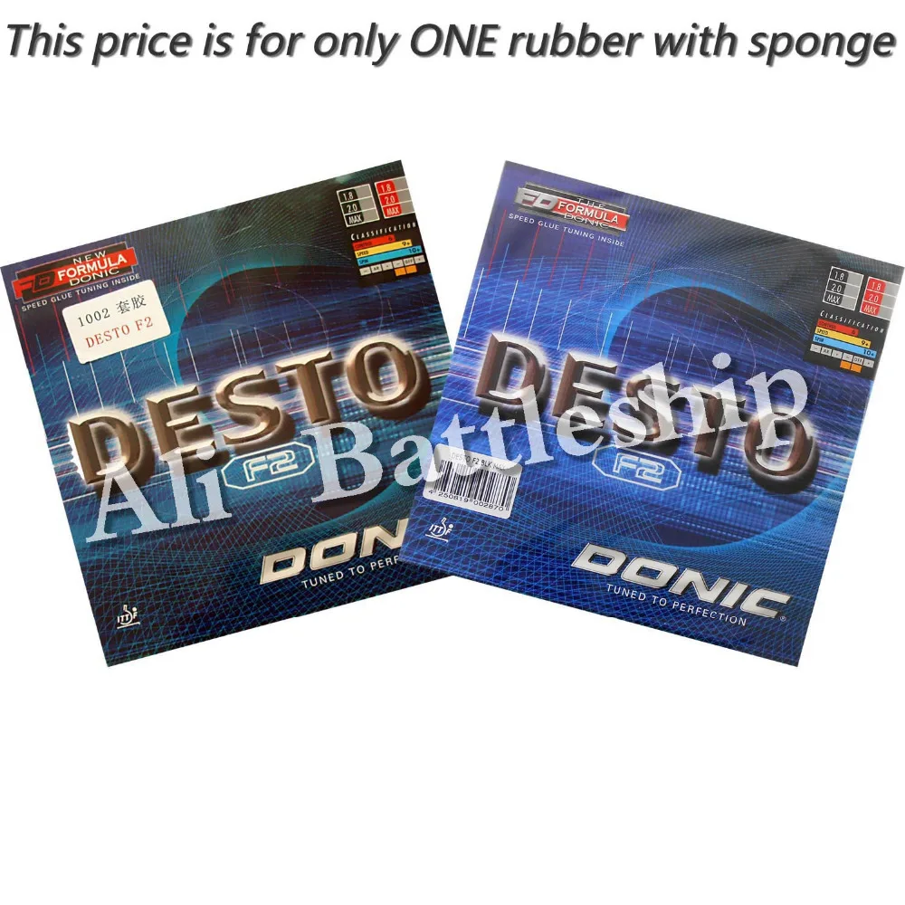 

Original Donic Desto F2 (F 2, F-2) pips-in table tennis / pingpong rubber with sponge