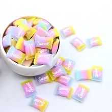 10 шт слайм амулеты радуга сладкий сахар Смола Пластилин клейкие аксессуары бусины делая принадлежности для детей для поделок, скрапбукинга