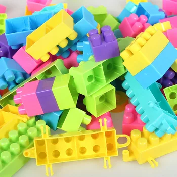 

Children's building blocks, large particles, early education, spelling toys, 90 granules, bags, creative environmental toys