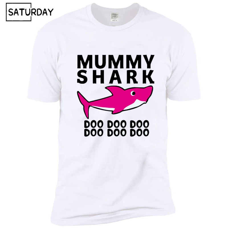 Baby Shark Doo Mummy Daddy Print T-shirts 2019 Family Harajuku Lovely T shirt Daddy Baby Clothes Party Funny Gift Tee Baby Shark Doo Mummy Daddy Print T-shirts 2019 Family Harajuku Lovely T shirt Daddy Baby Clothes Party Funny Gift Tee
