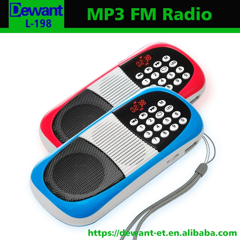L 198 ручной для портативного мини цифрового динамика звуковая коробка fm радио