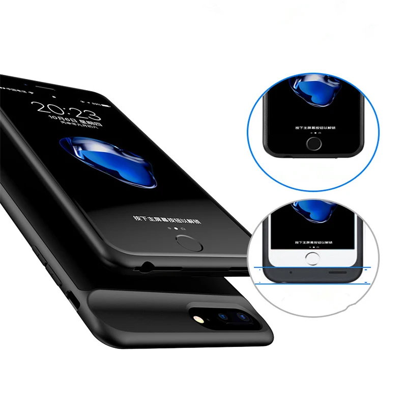 2018 ультра тонкий силиконовый материал для iPhone 6 6S 7 8 батарея зарядное устройство