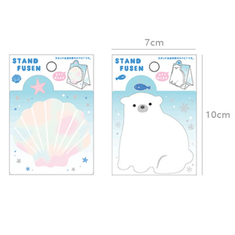 1 x polar bear shell stand memo pad клейкая бумага для заметок наклейка кавайный блокнот канцелярские принадлежности pepalaria офисные школьные принадлежности