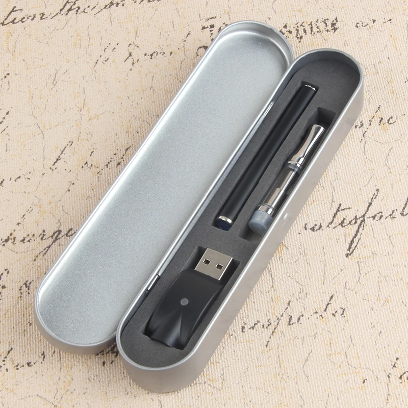 

Kingfish Electronic Cigarette Kit Ceramic core atomizer 280mah Krystal shine bottom battery Mini CBD Cartridge Vape Pen smoker