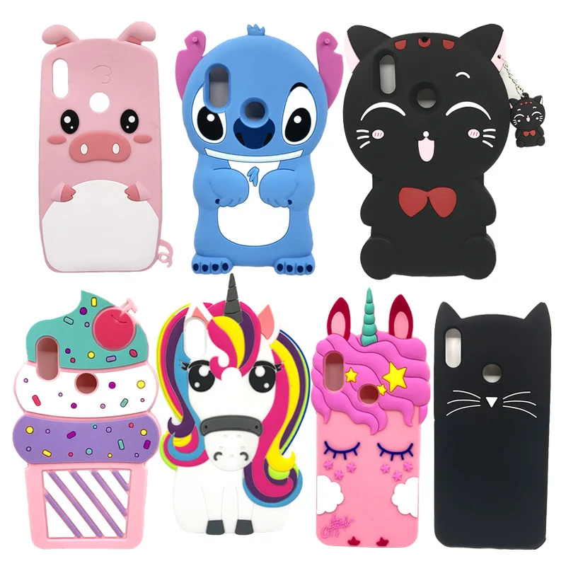 

Silicone Case For Huawei Nova 3 3i Case Cute 3D Cartoon Cover For Nova3 Nova3i INE-LX2 INE-LX9 Soft Back Cover Protective Coque