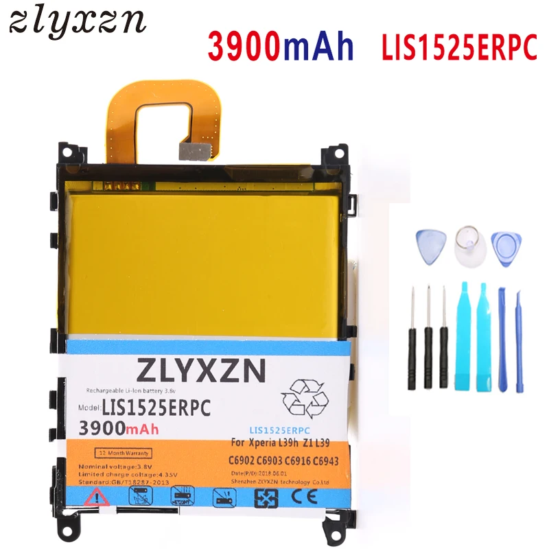 

3900mAh LIS1525ERPC Phone Battery Use for SONY Xperia Z1 L39H C6903 L39T L39U C6902 Phone C6916 C6943 +TOOLS