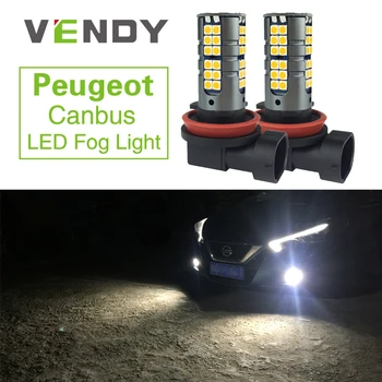 

2x H8 H11 Fog Light High Power Canbus Error Free LED Car Auto Bulb Lamp For Peugeot 307 206 301 207 2008 508 4008 3008 308 408