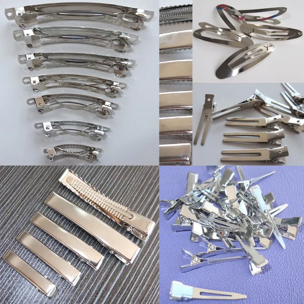 

100 pcs Wholesale hair clips Alligator Clip Lined French Barettes Snap clips DIY Crafting Hair bow Supplies Hair Accessories