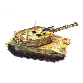 

2017 Hot Sell 3D Puzzle DIY Model Kids Toy Military Style Tank Puzzle 3d building puzzles Gift For Children