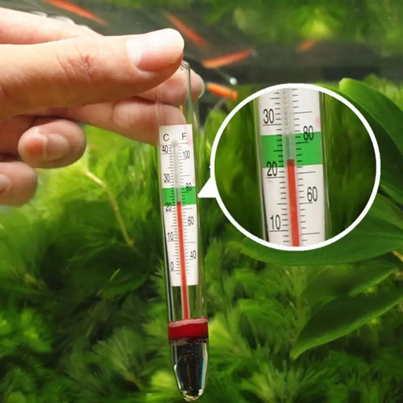 

1pcs Glass Meter Aquarium Fish Tank Glass Water Temperature Thermometer with Nice Suction Cup #0906