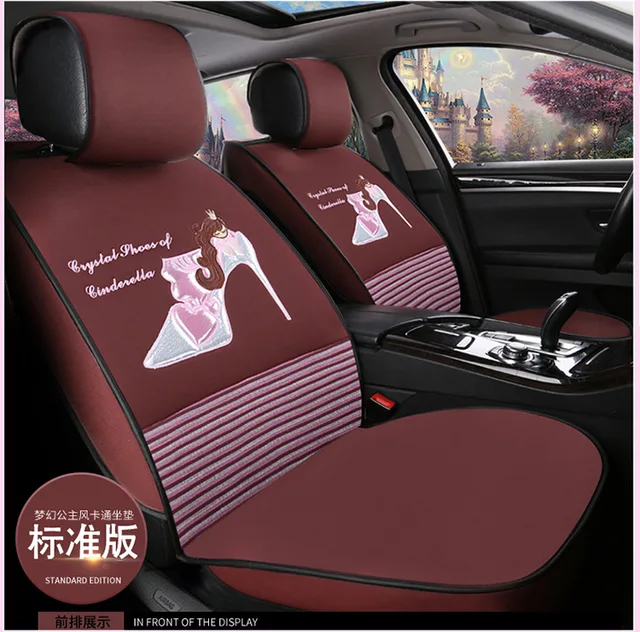 Girl Whole Pink Car Seats Covers Lady High heeled Shoes Picture Car