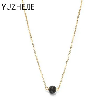

Black Lava Natural Stone Essential Oil Diffuser Necklace // Minimalist Necklace // Valentines Day Gift