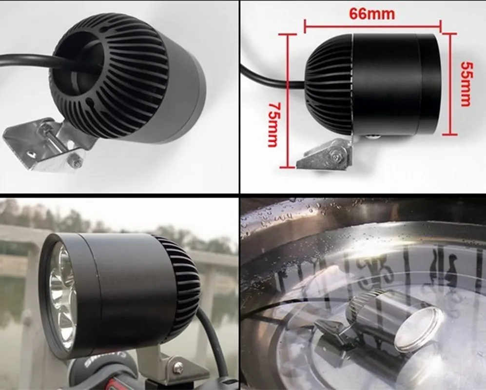 LDDCZENGHUITEC 1 предмет 4 светодиодный чип 12 Вт 2 Цвет R3 мотоцикл, мотобайк, светодиодные фары Spotight светодиодный противотуманный автомобильный пятно лампы головного света