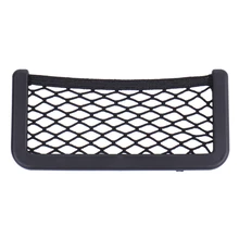 Универсальная черная сетчатая сумка для хранения сидений автомобиля 20*8 см или 15*8 карманный органайзер держатель для телефона клейкая коробка авто аксессуары