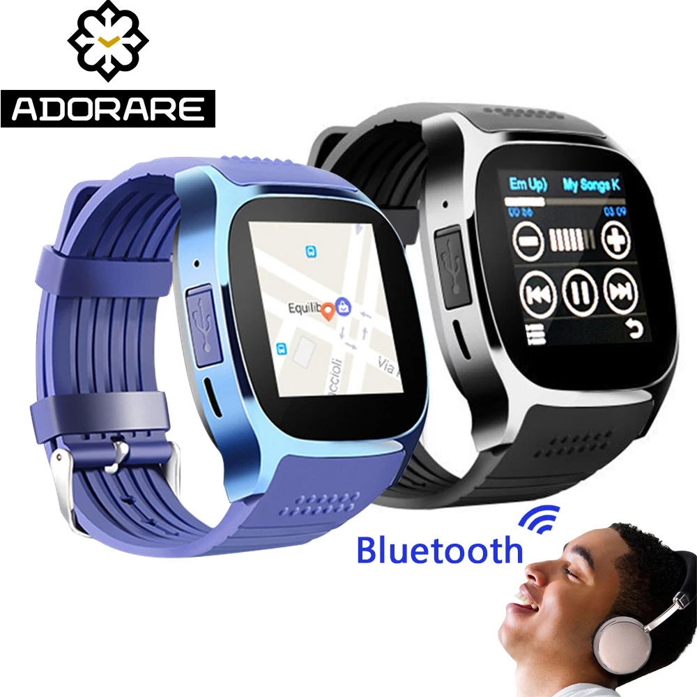 2018 bluetooth smart watch smart bracelet with camera support sim tf watch