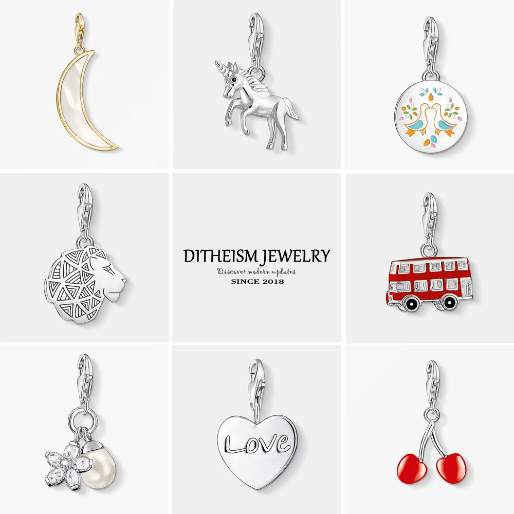 

Silver Lion Charms Pendant,2018 Fashion Jewelry 925 Sterling Silver TrendyGift For Women Men Boy Girls Fit Bracelet Necklace Bag