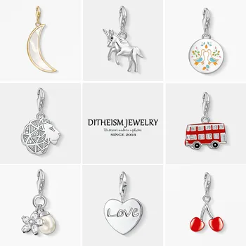 

Silver Lion Charms Pendant,2018 Fashion Jewelry 925 Sterling Silver TrendyGift For Women Men Boy Girls Fit Bracelet Necklace Bag