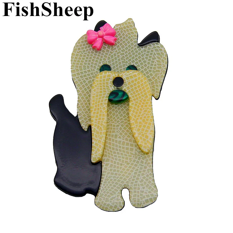 FishSheep, Новые Броши в форме собаки, булавки, смола, животное, акриловая брошь и булавки для женщин, мужчин, банкетное украшение, платье, женские аксессуары