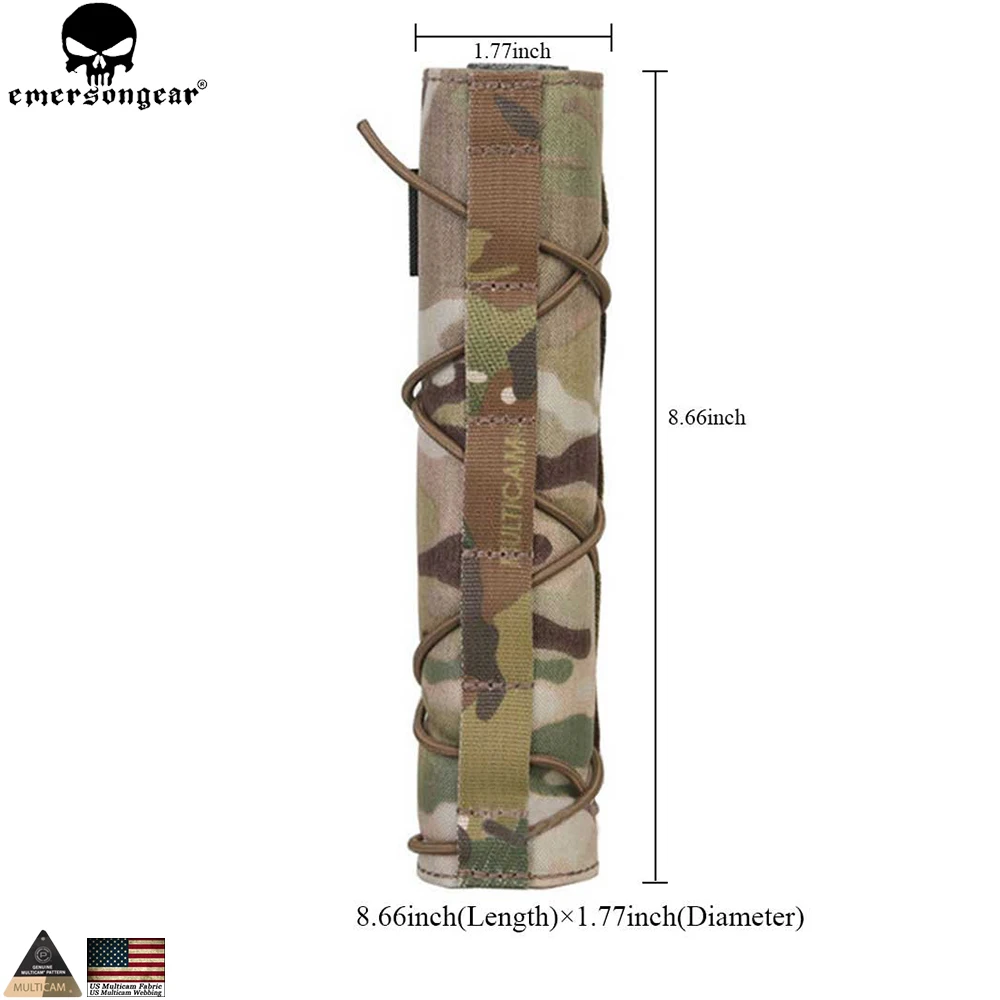 EMERSONGEAR 22 سنتيمتر القامع غطاء الادسنس التكتيكية العسكرية اطلاق النار كاتم الصوت سريعة الإصدار غطاء EM9330