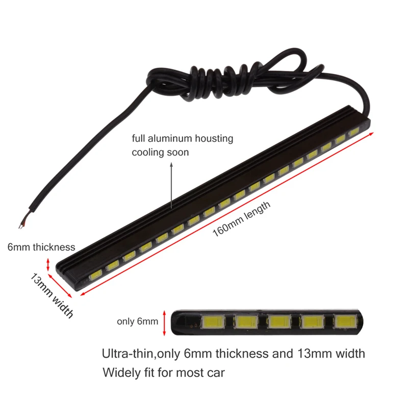 KaTur 2 шт. белый/красный Высокое Мощность 5730 18 SMD COB светодиодный Водонепроницаемый
