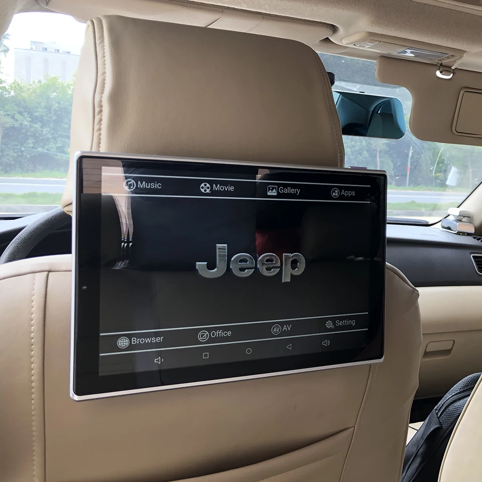 Sale In Car Headrest DVD Player With Wireless Headphones Android Monitor For Jeep Grand Cherokee Auto TV Screen 11.8 inch 1