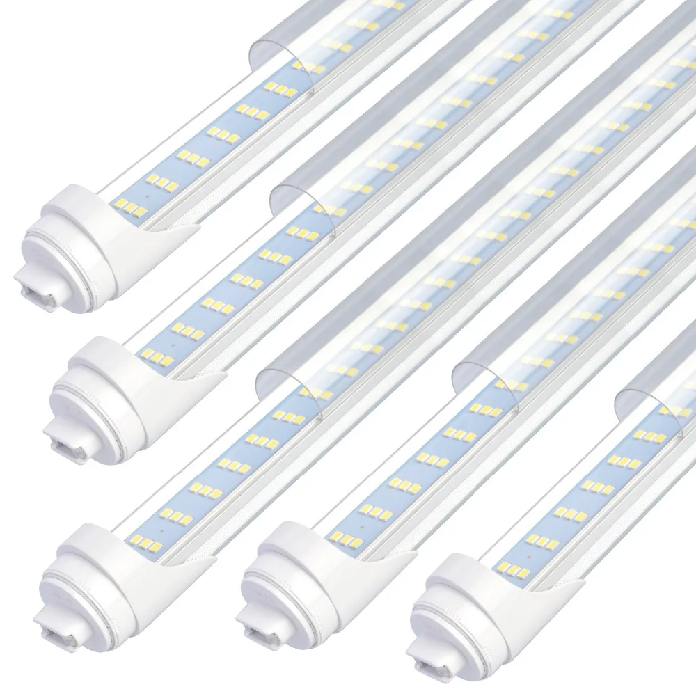 25 Pack T8/T10/T12 8 футов светодиодные трубки одноконтактный FA8 база 120 Вт 12200лм холодный