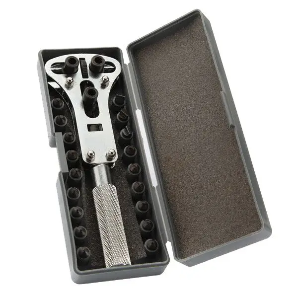 

NEW Adjustable Screw Watch Back Case Cover Opener Wrench Remover Repair Tool Set