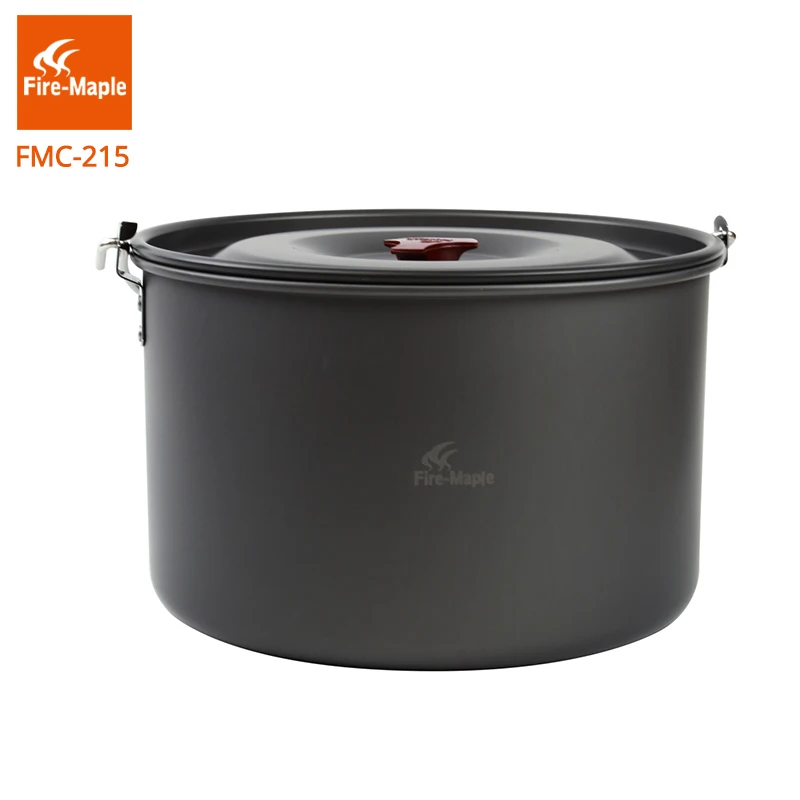 Fuego de arce de Camping al aire libre grande 8L olla una Camping colgante ollas Picnic cocina de aluminio olla para 6-8 FMC-215