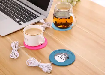 

Creative Silicone Cartoon USB Office Coffee Tea Milk Cup Warmer Pad Mat USB Warm Coasters Free shipping 100pcs/lot SN202