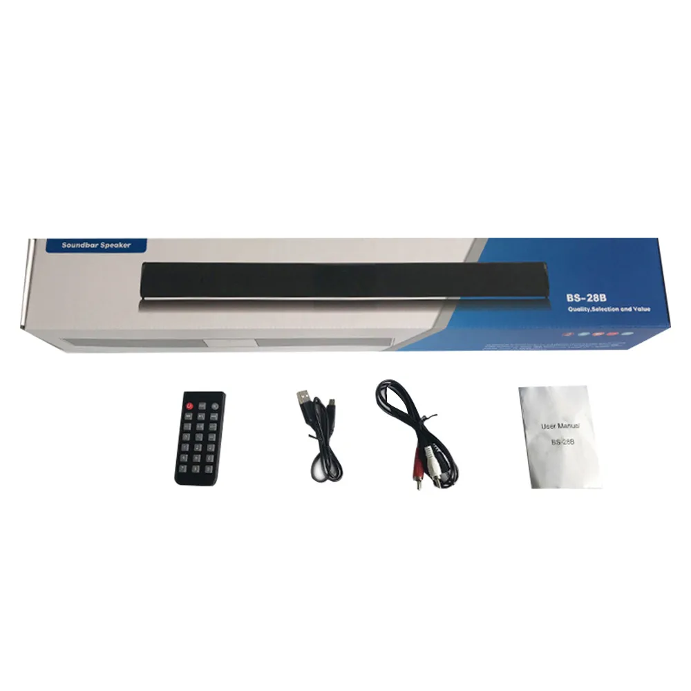 

BS 28B Wireless Bluetooth Soundbar Speaker TV Home Theater Soundbar + Remote Control