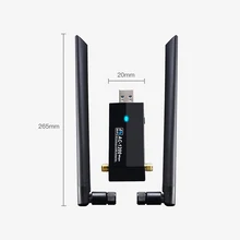 Беспроводной Wifi адаптер USB 3,0 двухдиапазонный 2,4 ГГц/5 ГГц 1200 Мбит/с 802.11AC IEEE 802,11 a/b/n/g/ac с антеннами+ расширенный кабель