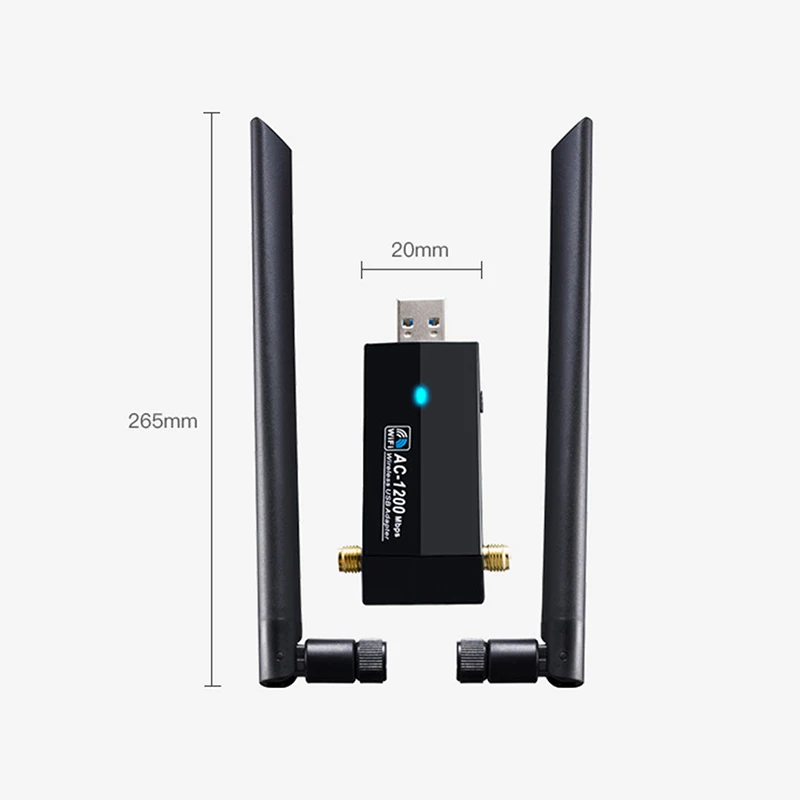 Беспроводной Wifi адаптер USB 3 0 двухдиапазонный 2 4 ГГц/5 ГГц 1200 Мбит/с 802.11AC IEEE 802 11