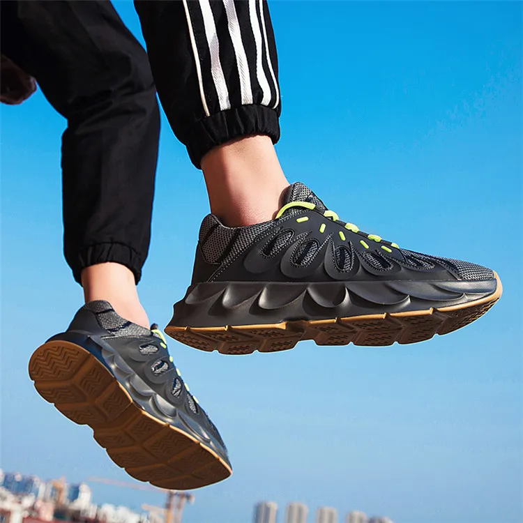 Мужские кроссовки на толстом каблуке; Новинка года; обувь знаменитостей на толстой подошве; сетчатая дышащая повседневная обувь для мужчин; мужские кроссовки; 154m