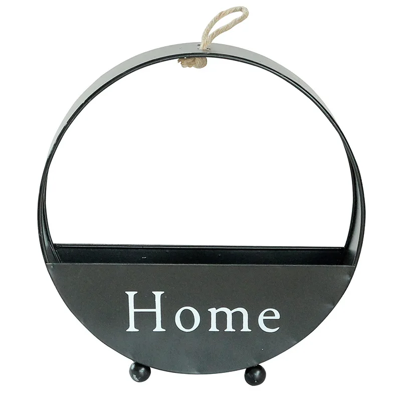 

Creative ins circular suspension Basin Tieyi flower basket Simulated plant flowerpot The wall of the living room is hanging.