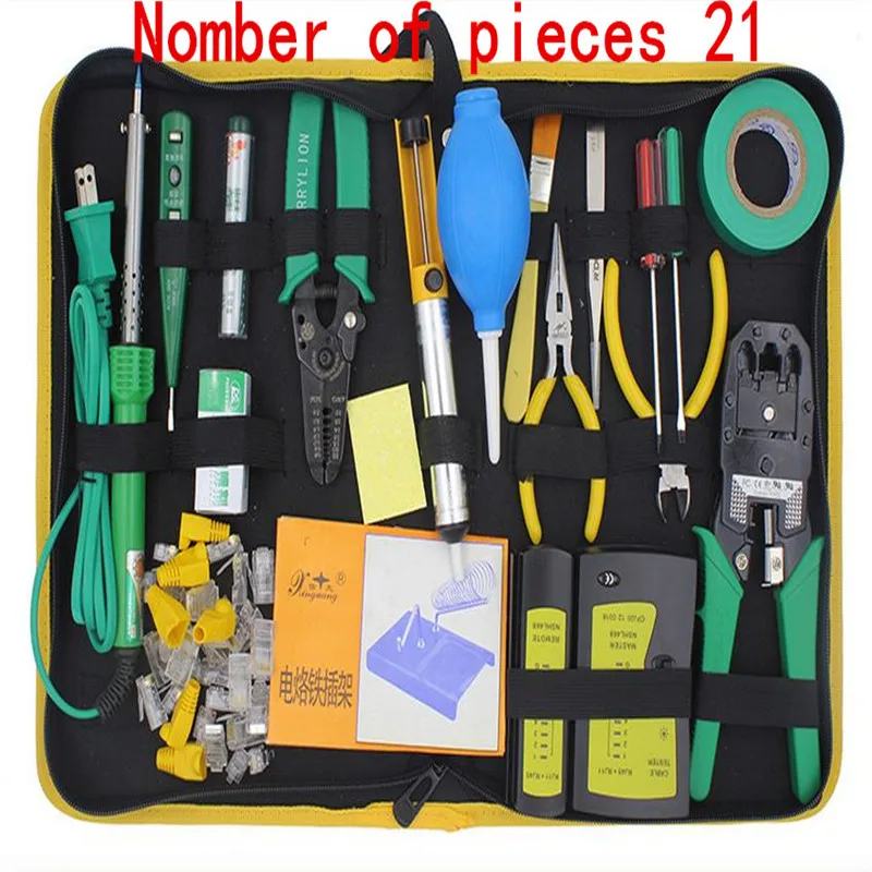 Network Maintenance Tool Kit Needle-nose pliers crystal head RJ45RJ11 network cable tester
