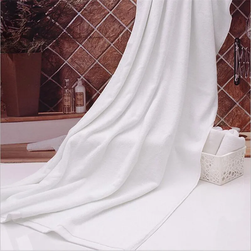 

Hot Sell Big Oversize White Microfiber Towel 70*140cm Microfiber Bath Towel for Beauty Salon Foot Bath Massage Hotel