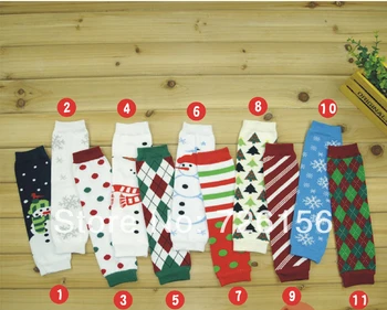 

Free Shipping (60pair/lot) Christmas Baby Leg Warmers Snowman Cotton Leg Warmer Baby Christmas Tree Leg Warmer