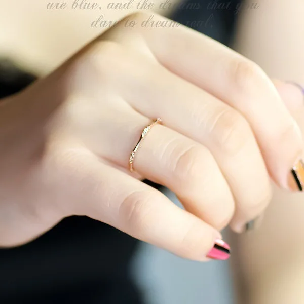 

Classic Tiny CZ Thin Ring for Woman rose gold color Elegant Party Finger Jewelry Gift Dropshipping