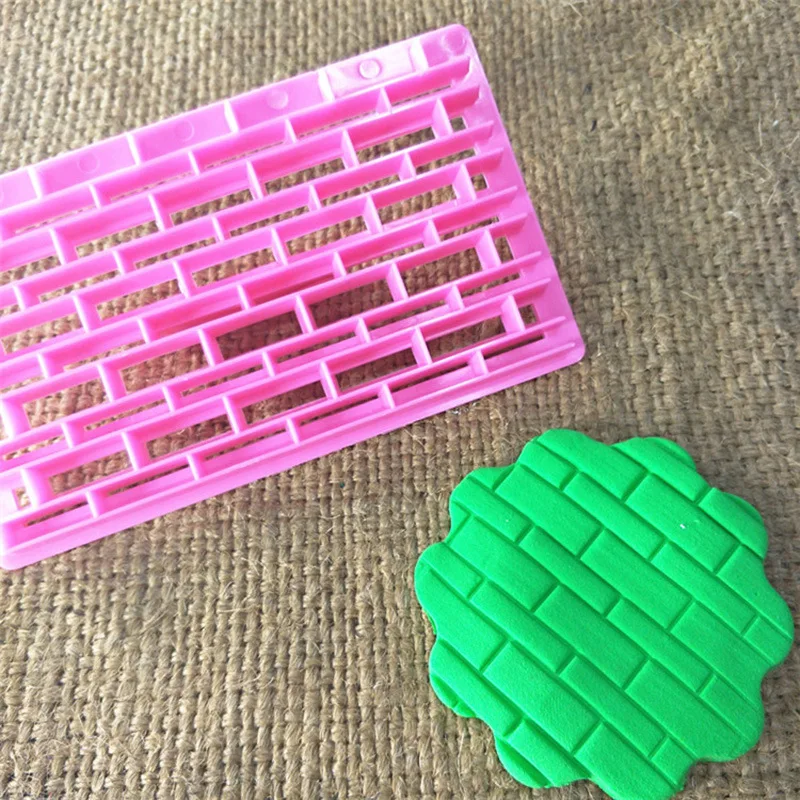 

Brick Wall DIY Chocolate Icing Sugar Emboss Baking Mold Fondant Cake Mould Biscuit Decoration Cutter Cake Bakeware Tools