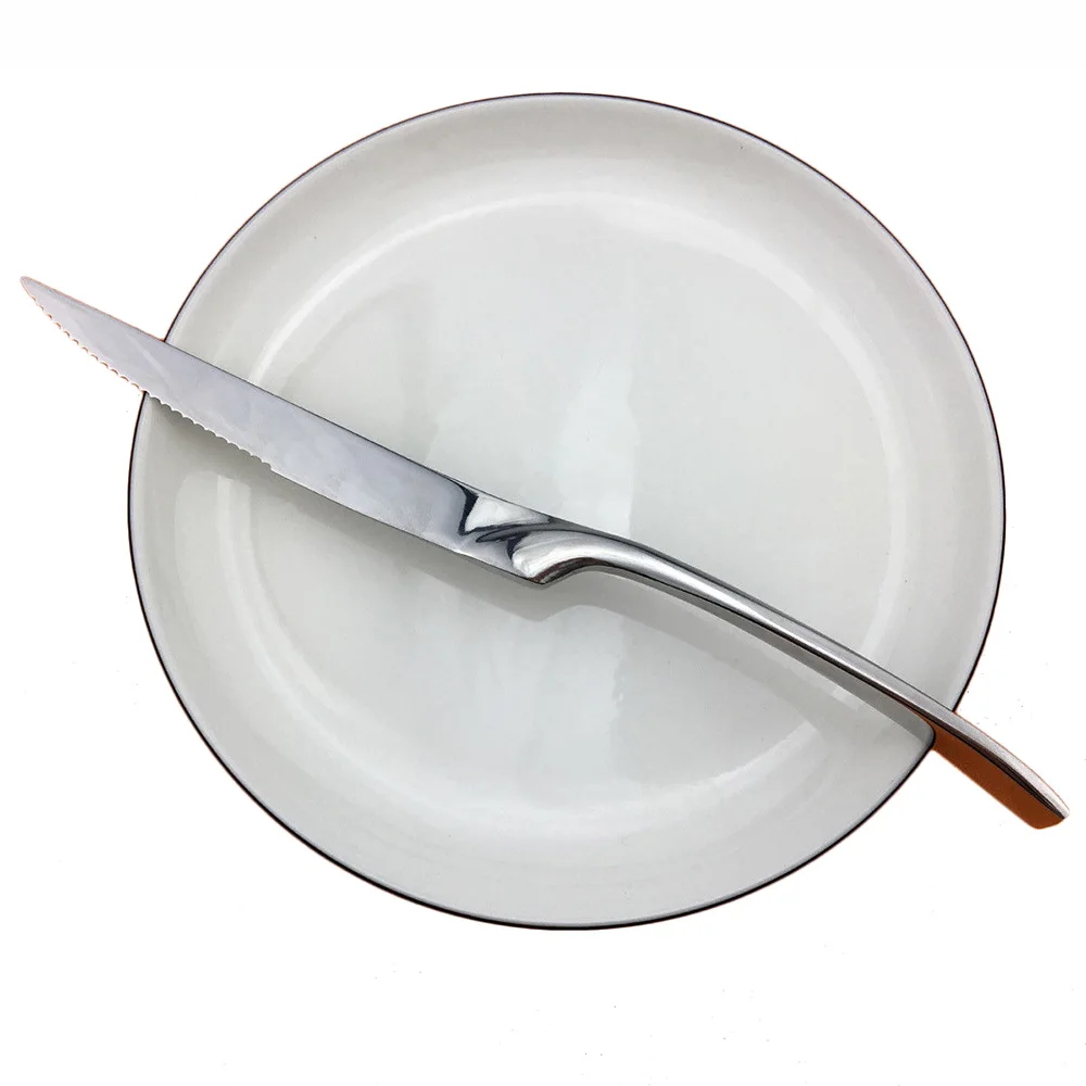 2 шт./компл. наивысшего качества Нержавеющая сталь золото стейк Ножи острым Радуга ножей Ресторан черный стейк ножи в набор посуды
