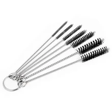 10 шт./компл. нейлоновые трубы цилиндрические Боры Набор щеток для мытья с брелоком трубки бутылки чистящие щетки для работы по дому инструменты