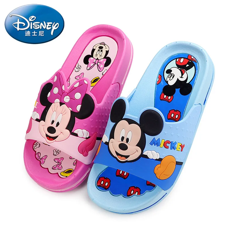 Новинка 2019 детская обувь Disney детские тапочки шлепанцы для мальчиков и девочек с