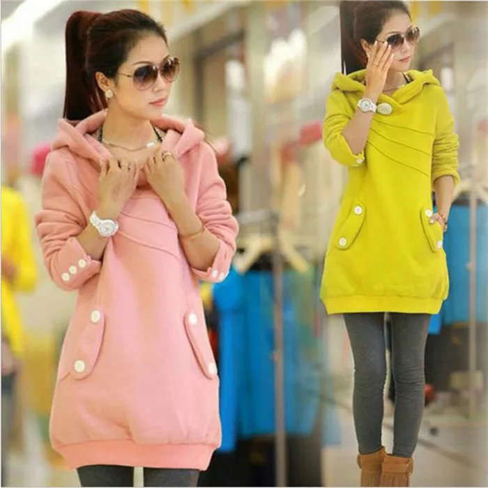 

Hooded Dress maternity clothes long sleeve sweater Maternity women's Autumn Winter long sweater Pregnant Hoodie Pregnancy Tops
