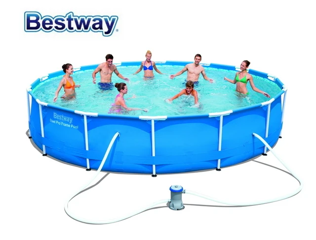 56595 Bestway 427x84cm Steel Pro Max Frame Pool New 14 X33 Durable